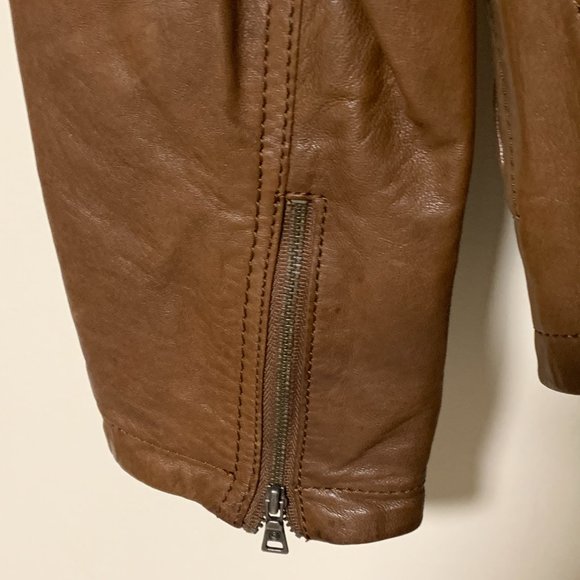 Danier | Women's Brown Leather Jacket Size Small UK12 - Picture 6 of 7